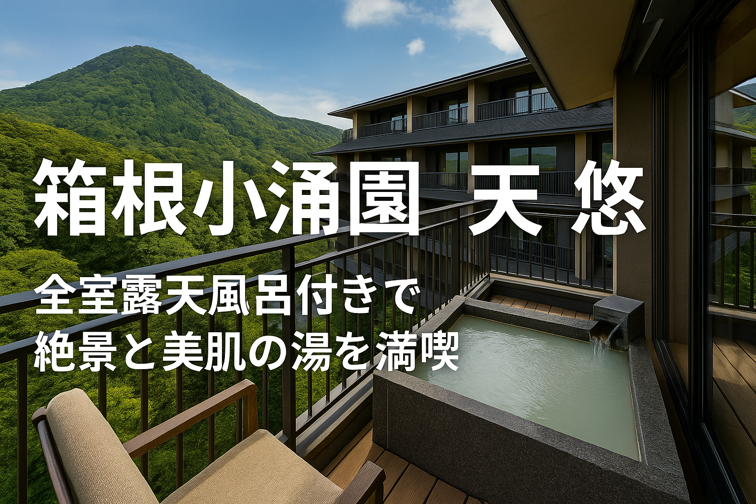 【箱根・小涌谷温泉】全室露天風呂付き客室の宿『箱根小涌園 天悠』で絶景と癒しの贅沢ステイ
