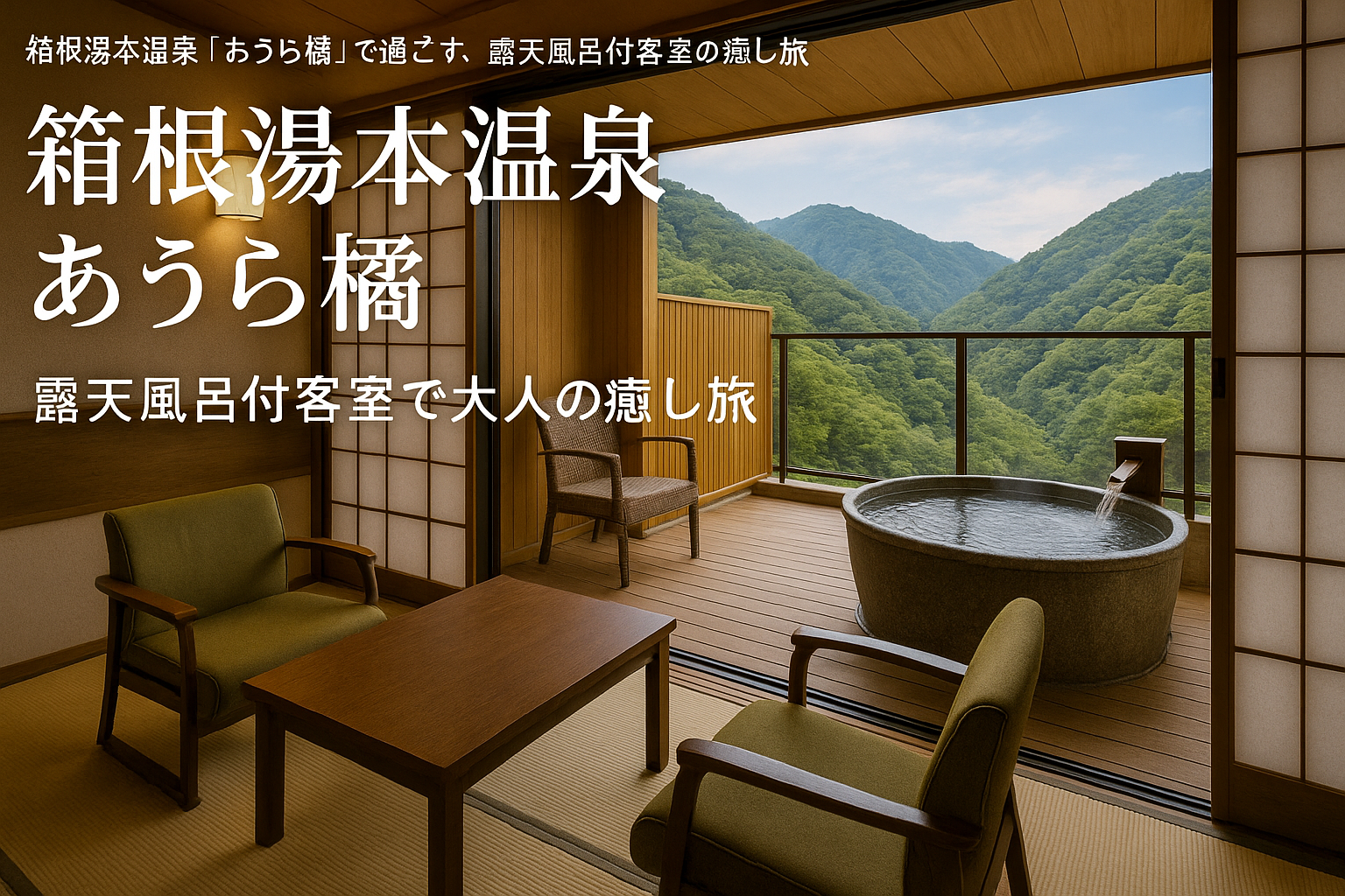 【箱根・湯本温泉】大人の癒し旅「あうら橘」｜露天風呂付客室の魅力
